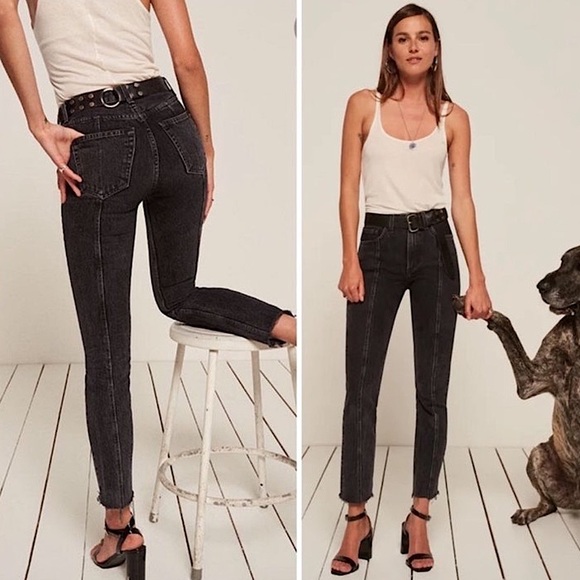 Reformation Denim - Reformation Seamed Jean in Pacific, Sz 27
